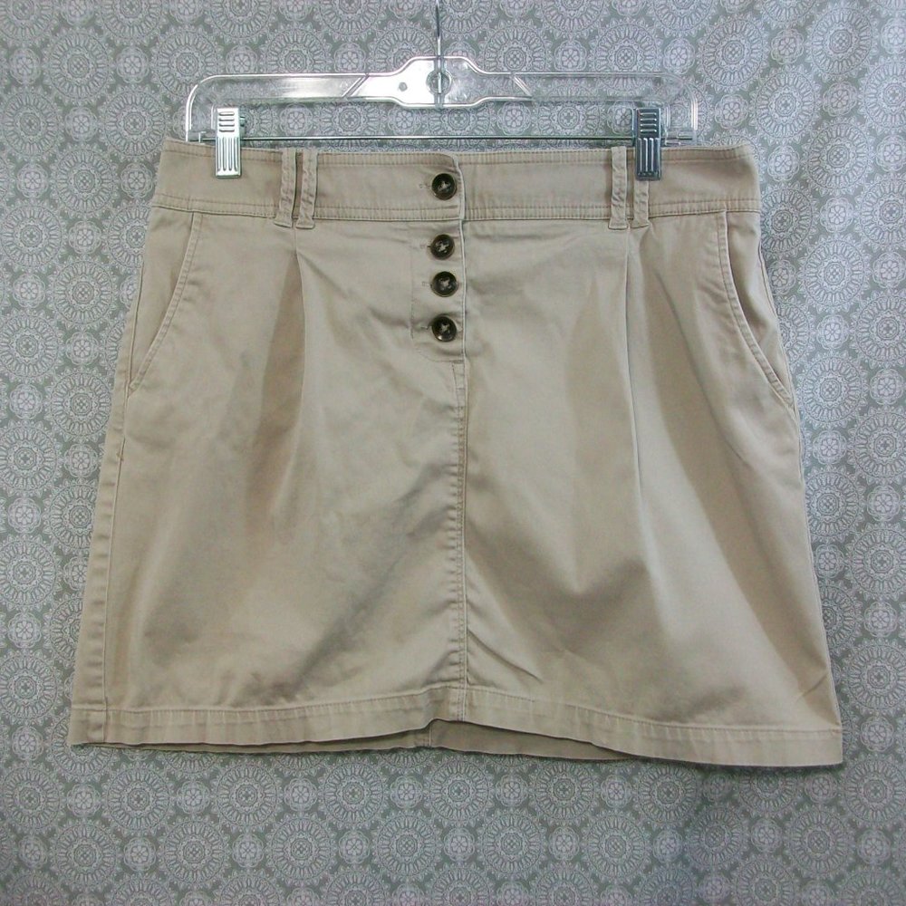 New York & Company Off White Short Skirt